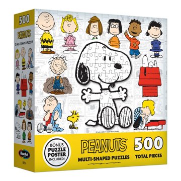 RoseArt Peanuts Multi Shaped Puzzles, 500 pc