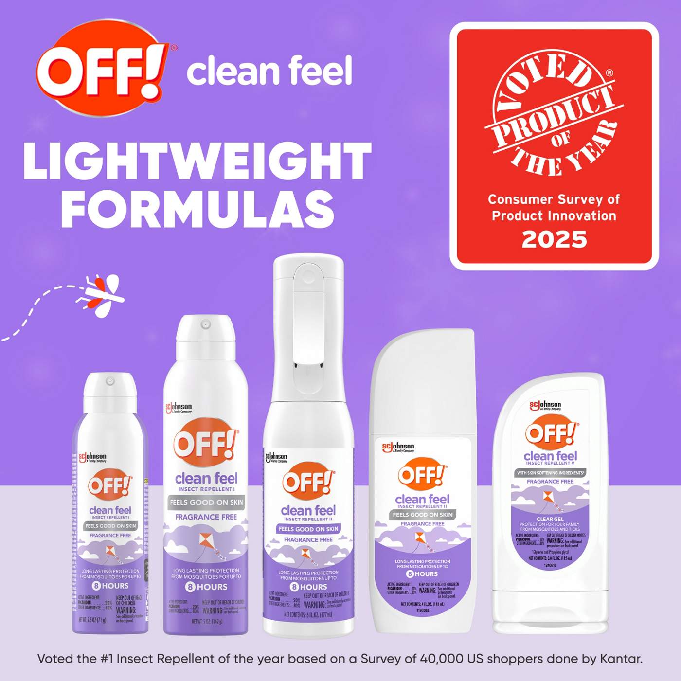 OFF! Clean Feel Fragrance Free Insect Repellent I Spray, 10oz; image 5 of 12