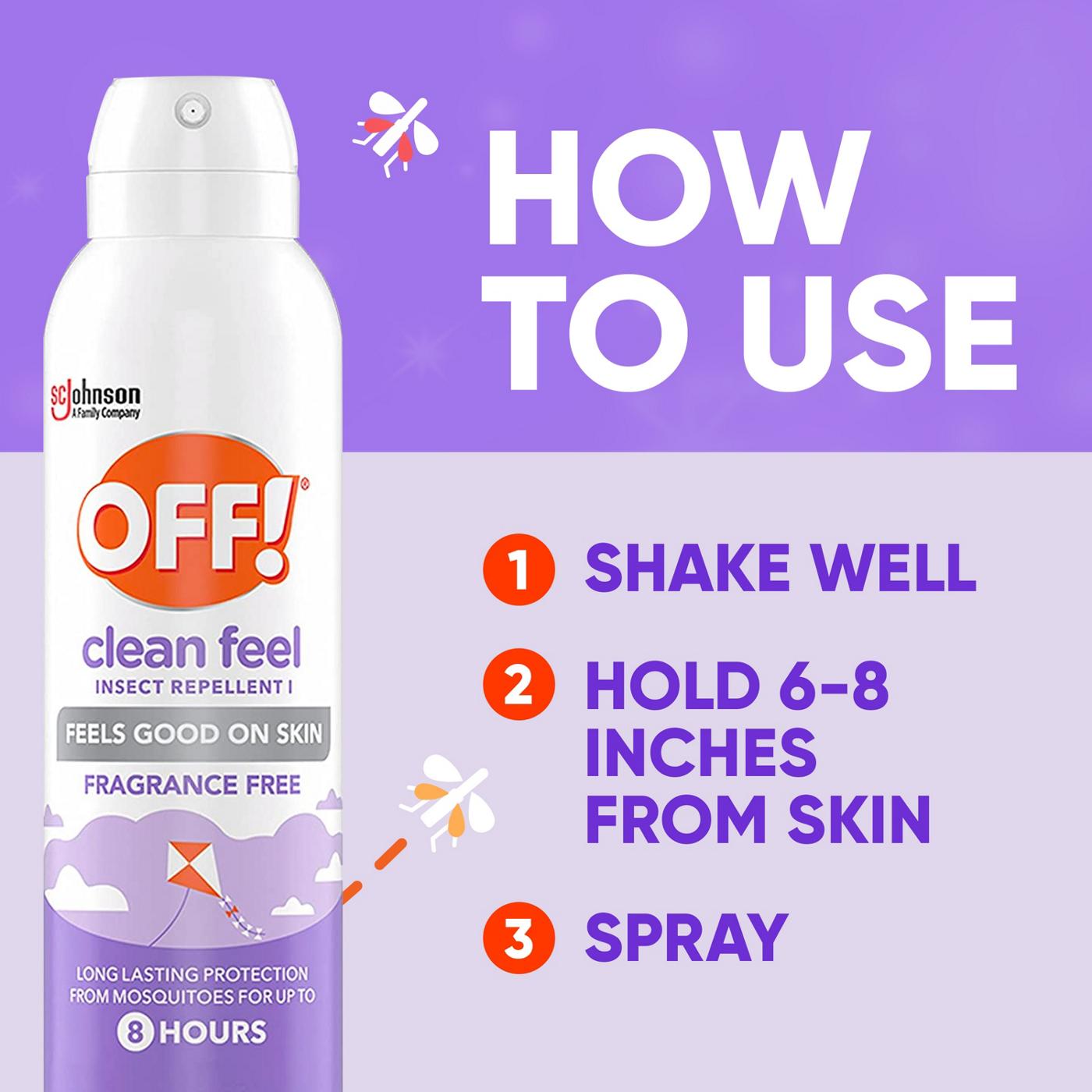 OFF! Clean Feel Fragrance Free Insect Repellent I Spray, 10oz; image 6 of 12