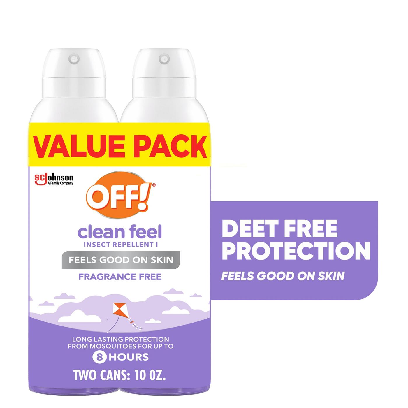 OFF! Clean Feel Fragrance Free Insect Repellent I Spray, 10oz; image 8 of 12
