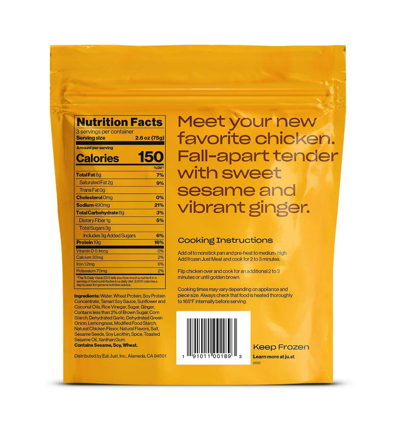 Just Meat Plant-based Chicken Sesame Ginger; image 2 of 2