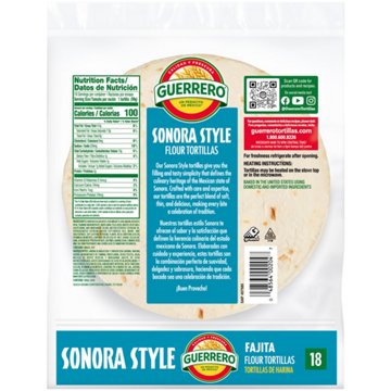 Guerrero Sonora Style Fajita Flour Tortillas