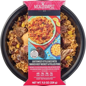 Meal Simple by H-E-B Smoked Beef Brisket & Pulled Pork Southwest Style Rice Bowl