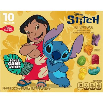 Betty Crocker Disney Stitch Fruit Flavored Snacks, 10 ct