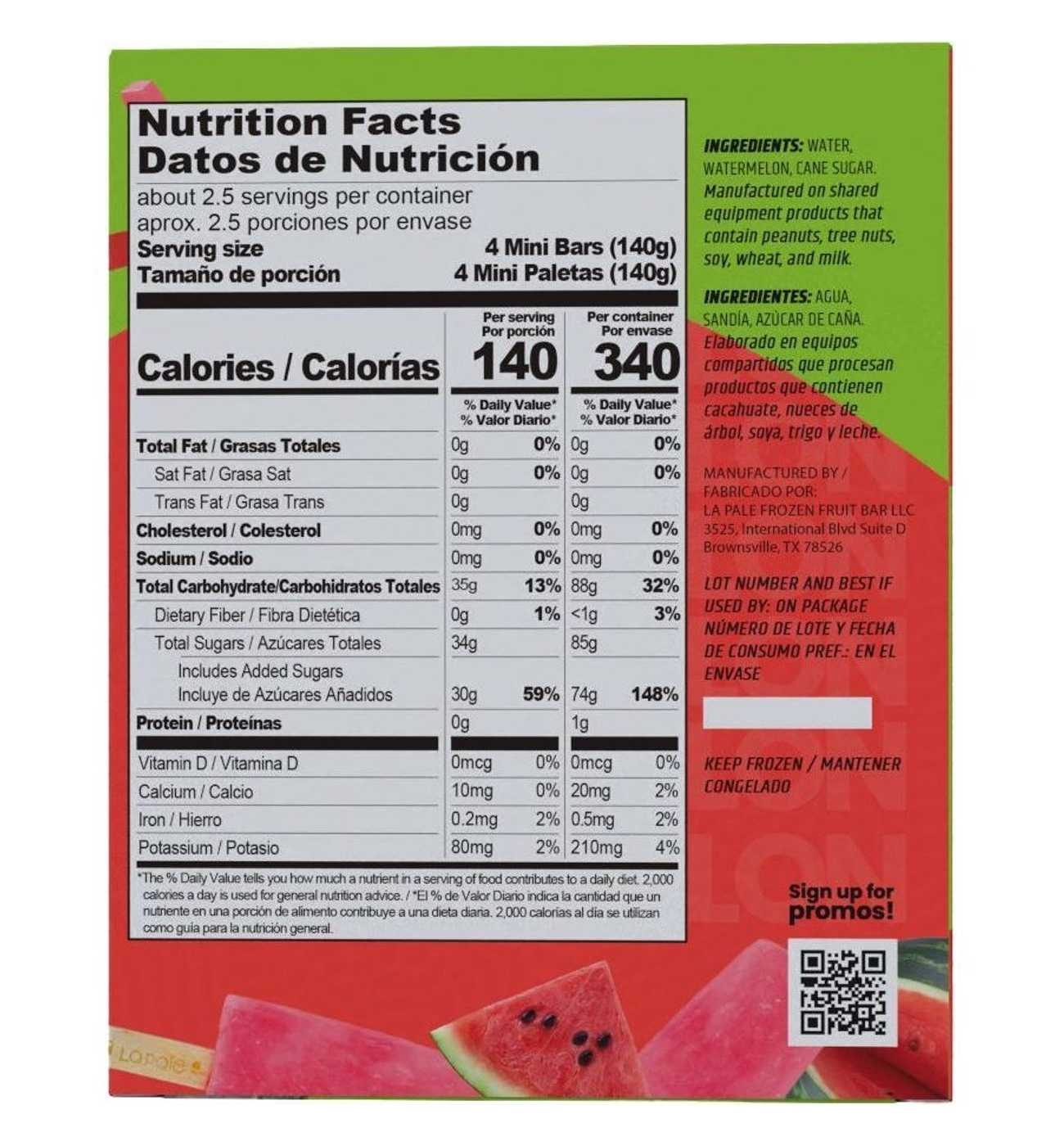 La Pale Mini Watermelon Paletas - Shop Bars & pops at H-E-B