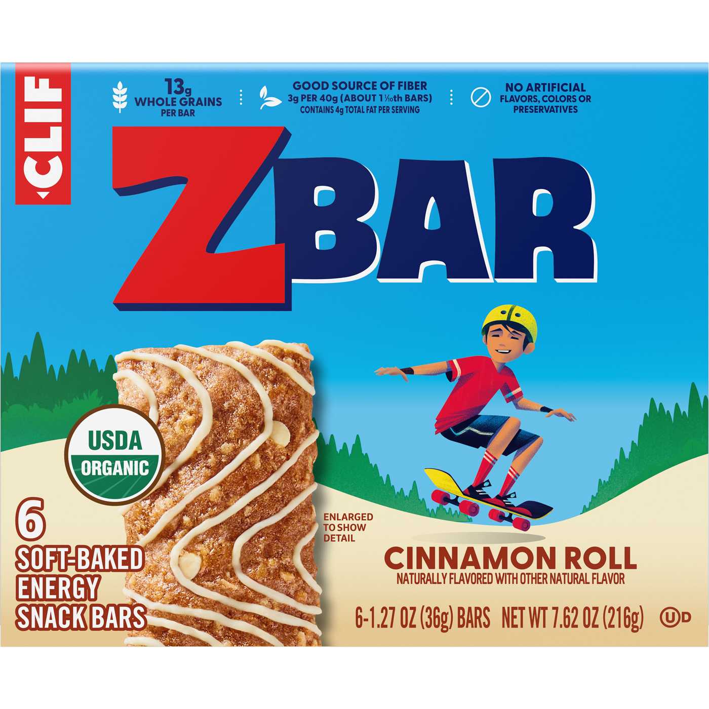 Clif Kid Z Bar Soft-Baked Snack Bars - Cinnamon Roll; image 1 of 9