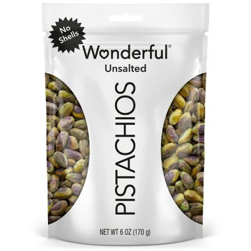 Wonderful Unsalted No Shells Pistachios, 6 oz
