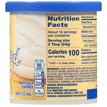 Pillsbury Whipped Buttercream Frosting