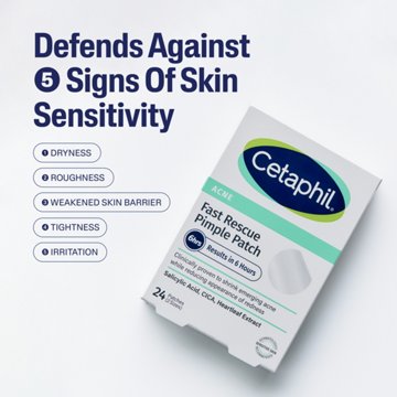 Cetaphil Fast Rescue Pimple Patches, 24 ct