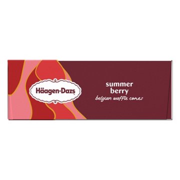Häagen-Dazs Summer Berry Belgian Waffle Ice Cream Cones, 4 ct