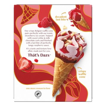 Häagen-Dazs Summer Berry Belgian Waffle Ice Cream Cones, 4 ct