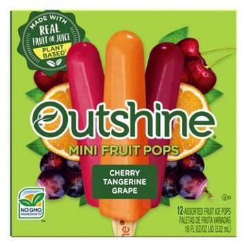 Outshine Mini Fruit Pops Variety Pack - Cherry, Tangerine & Grape