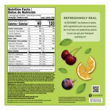 Outshine Mini Fruit Pops Variety Pack - Cherry, Tangerine & Grape
