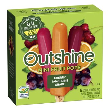 Outshine Mini Fruit Pops Variety Pack - Cherry, Tangerine & Grape