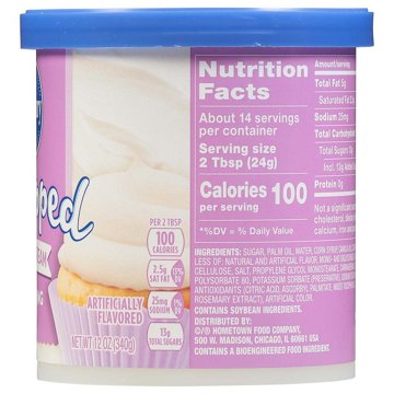 Pillsbury Whipped Sweet Cream Frosting