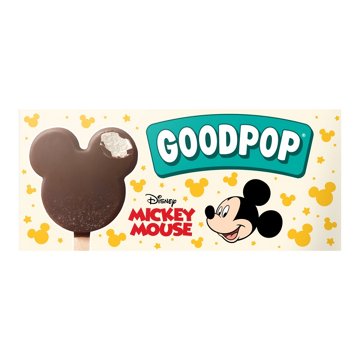 GoodPop Dairy Free Mickey Mouse Fudge n' Vanilla Pops, 6 ct