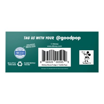 GoodPop Dairy Free Mickey Mouse Fudge n' Vanilla Pops