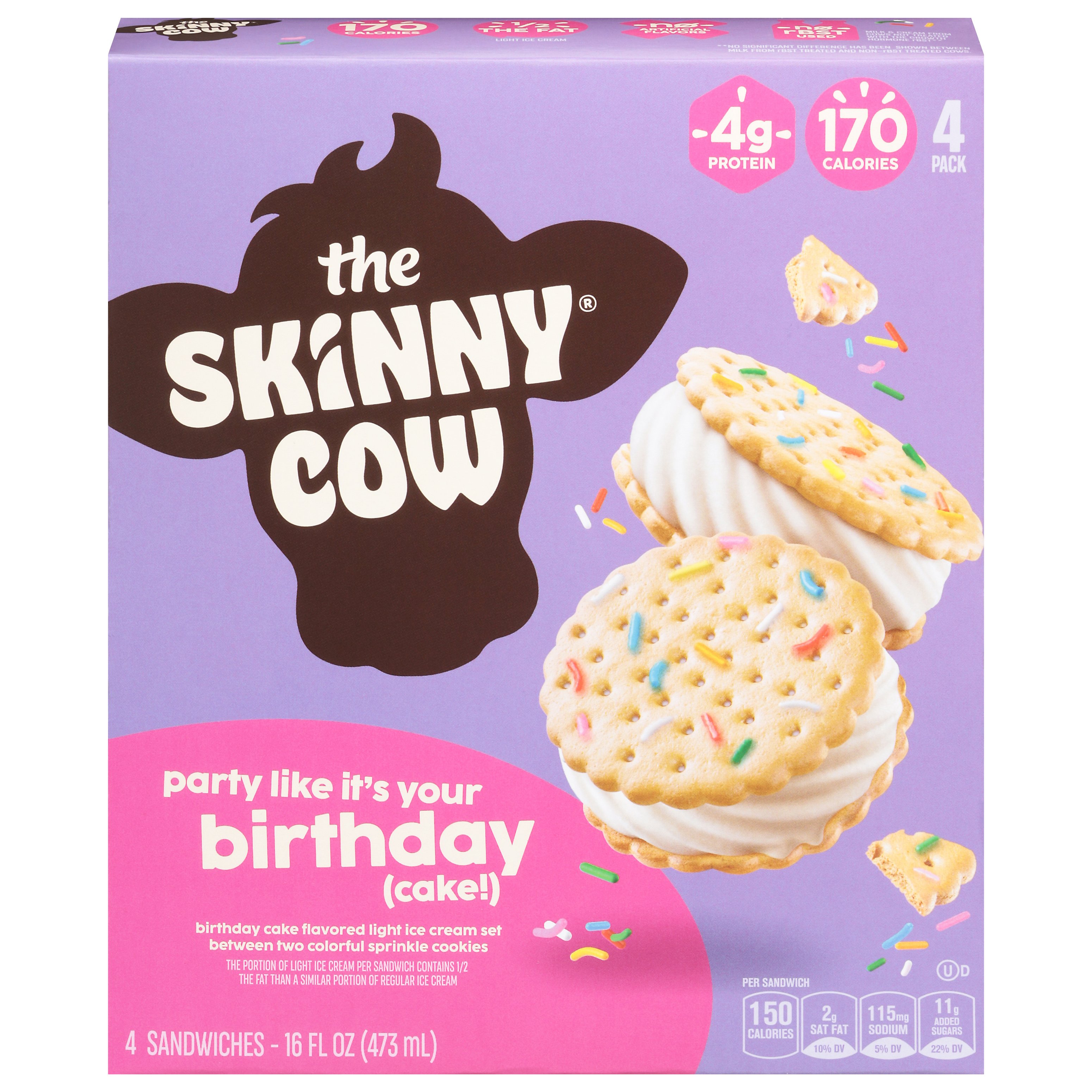 Skinny Cow Party Like It's Your Birthday Cake Ice Cream Sandwiches