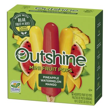 Outshine Mini Fruit Pops Variety Pack - Pineapple, Watermelon & Mango