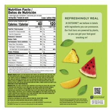 Outshine Mini Fruit Pops Variety Pack - Pineapple, Watermelon & Mango
