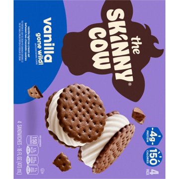 Skinny Cow Vanilla Gone Wild Ice Cream Sandwiches, 4 ct