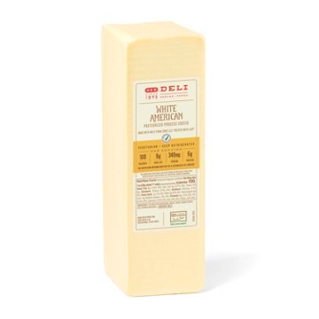 H-E-B Deli White American Cheese, Custom Sliced