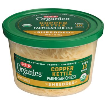 H-E-B Organics Copper Kettle Parmesan Cup - Shredded