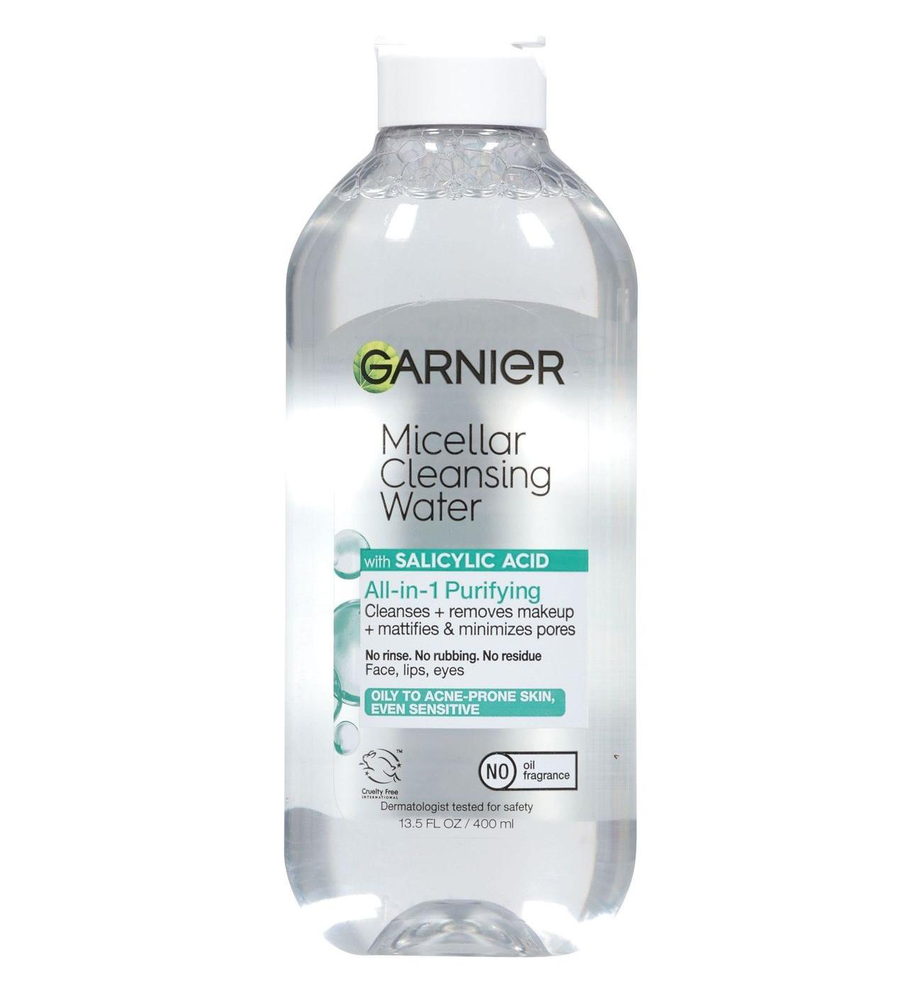 Garnier All-in-1 Salicyclic Acid Purifying Micellar Cleansing Water; image 1 of 3