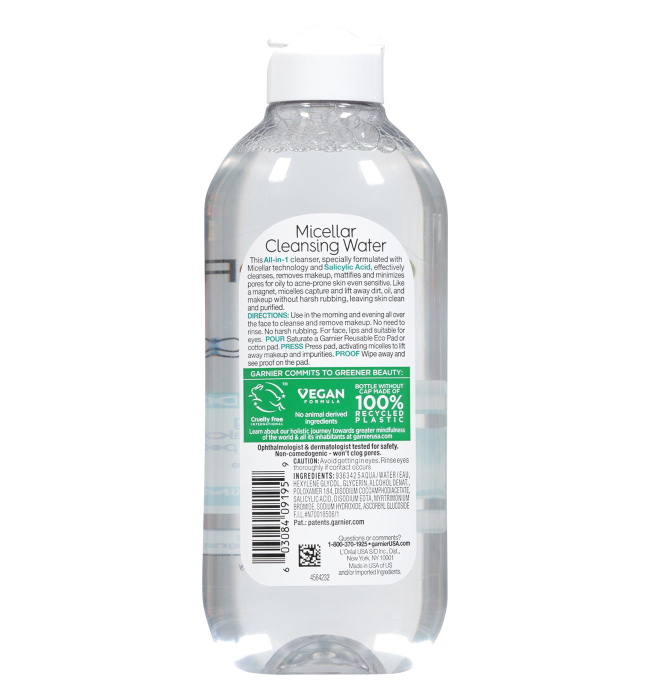 Garnier All-in-1 Salicyclic Acid Purifying Micellar Cleansing Water; image 3 of 3