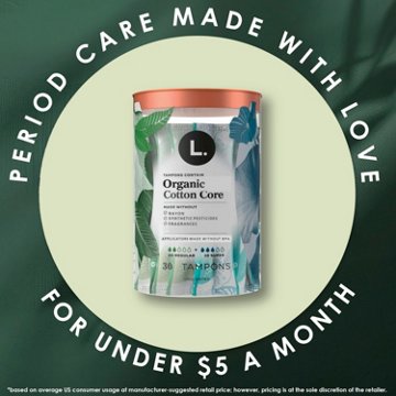 L. Organic Cotton Core Tampons Duo Pack - Super & Super Plus