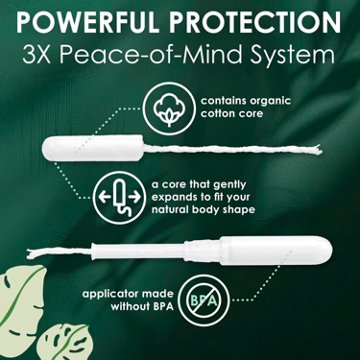 L Organic Cotton Core Tampons Duo Pack - Super & Super Plus, 26 ct