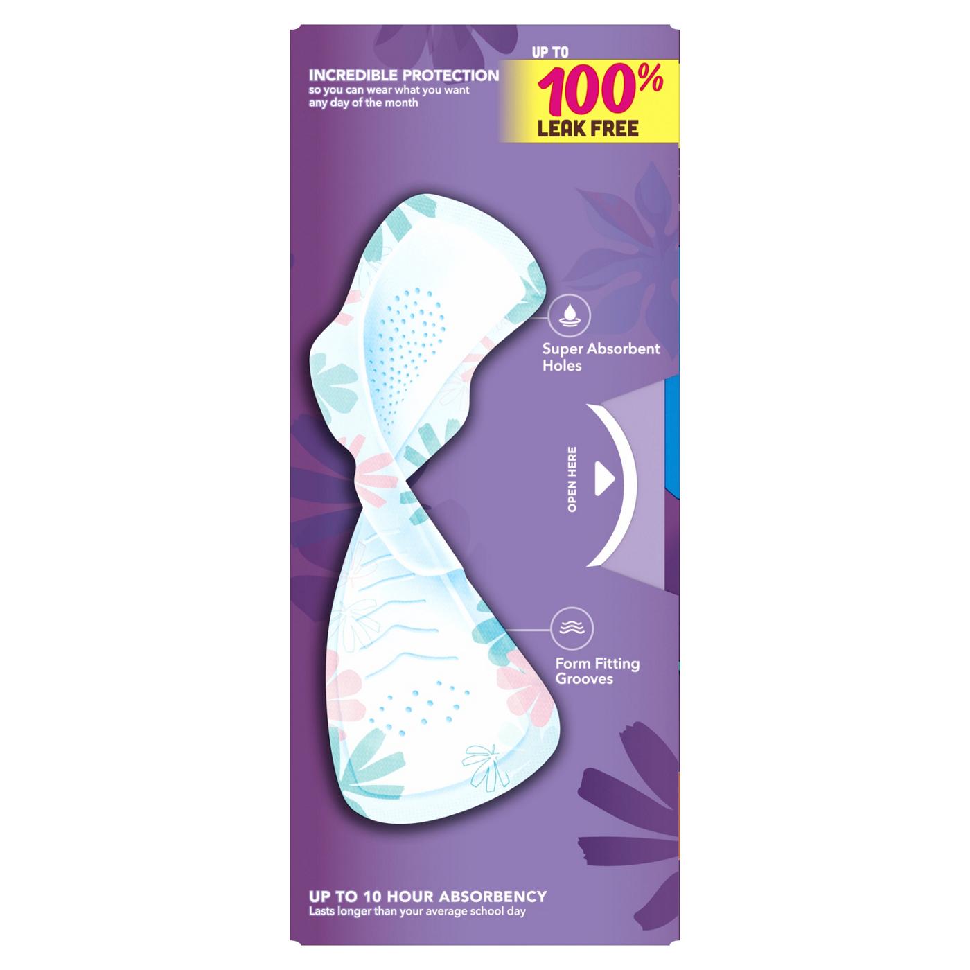 Always Teen Radiant Flexfoam Pads with Wings - Overnight; image 3 of 8