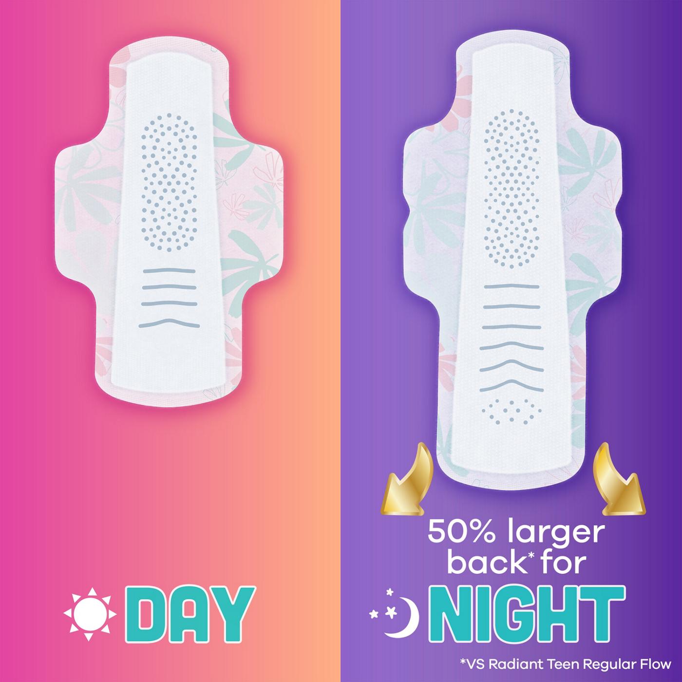 Always Teen Radiant Flexfoam Pads with Wings - Overnight; image 4 of 8