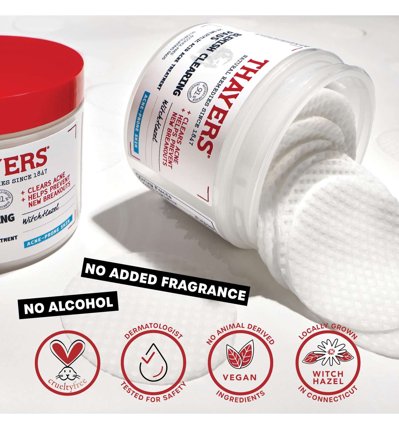 Thayers Witch Hazel Blemish Clearing Toner Pads with Salicylic Acid Acne Treatment; image 4 of 8