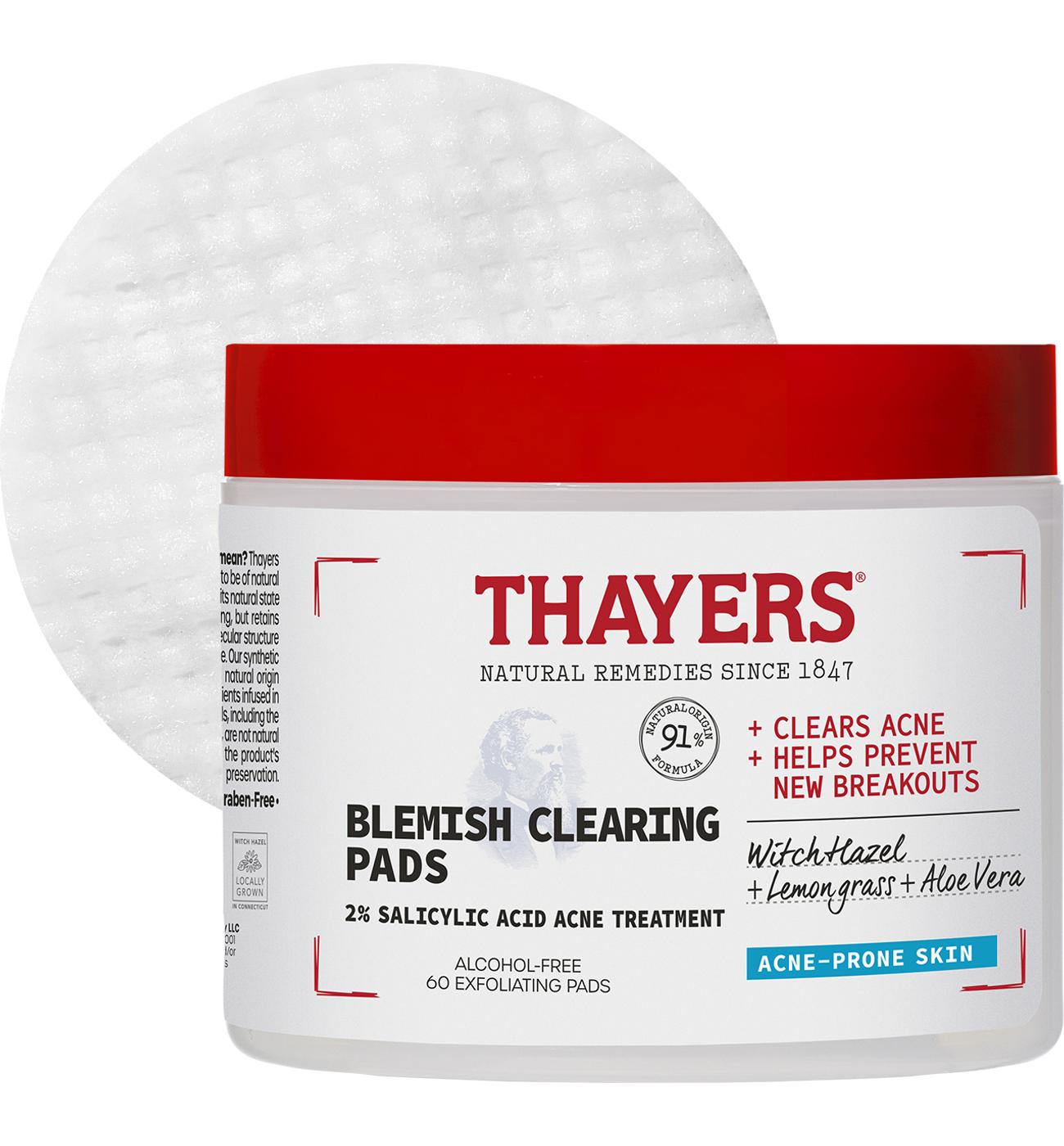 Thayers Witch Hazel Blemish Clearing Toner Pads with Salicylic Acid Acne Treatment; image 6 of 8