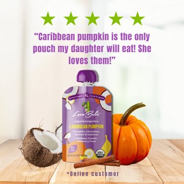 Loco Bebe Organic Baby Food Purée - Caribbean Pumpkin, 4 oz
