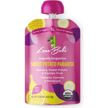 Loco Bebe Organic Baby Food Purée - Sweet Potato Paradise, 4 oz