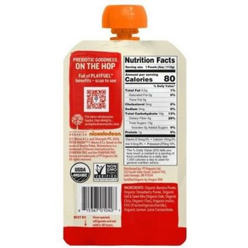 Pumpkin Tree Organics Super Oats & Seeds Banana & Strawberry Fruit Puree