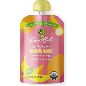 Loco Bebe Organic Baby Food Purée - Banana Mango, 4 oz
