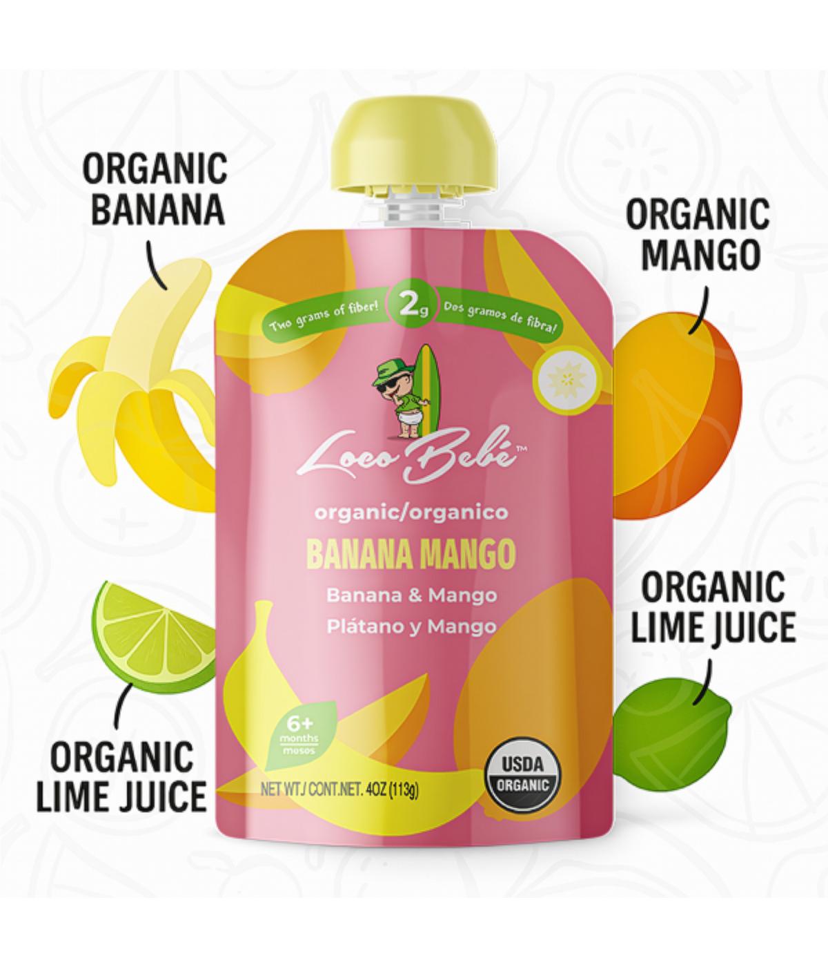 Loco Bebe Organic Baby Food Purée - Banana Mango; image 3 of 9