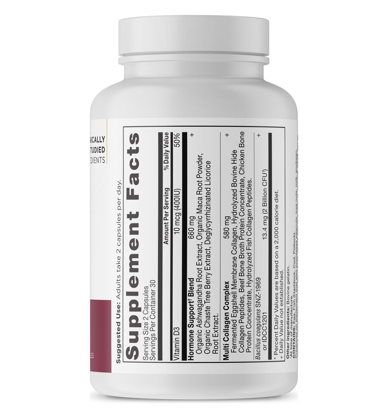 Ancient Nutrition Women's Hormone Balance + Collagen Capsules; image 2 of 4