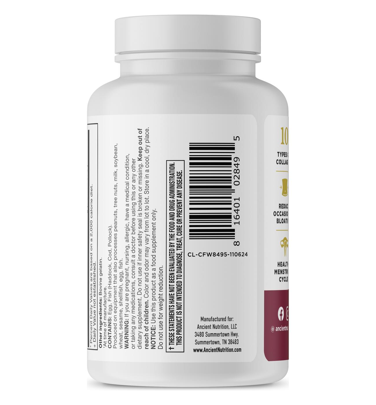 Ancient Nutrition Women's Hormone Balance + Collagen Capsules; image 3 of 4