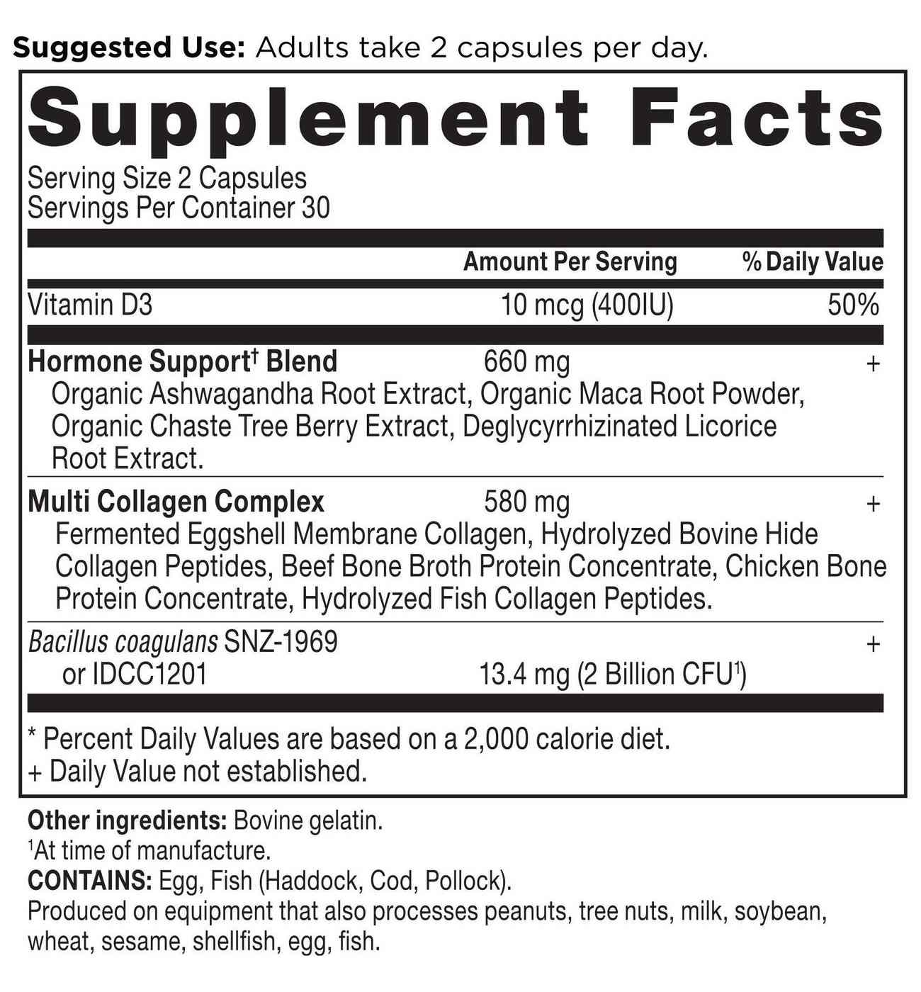 Ancient Nutrition Women's Hormone Balance + Collagen Capsules; image 4 of 4