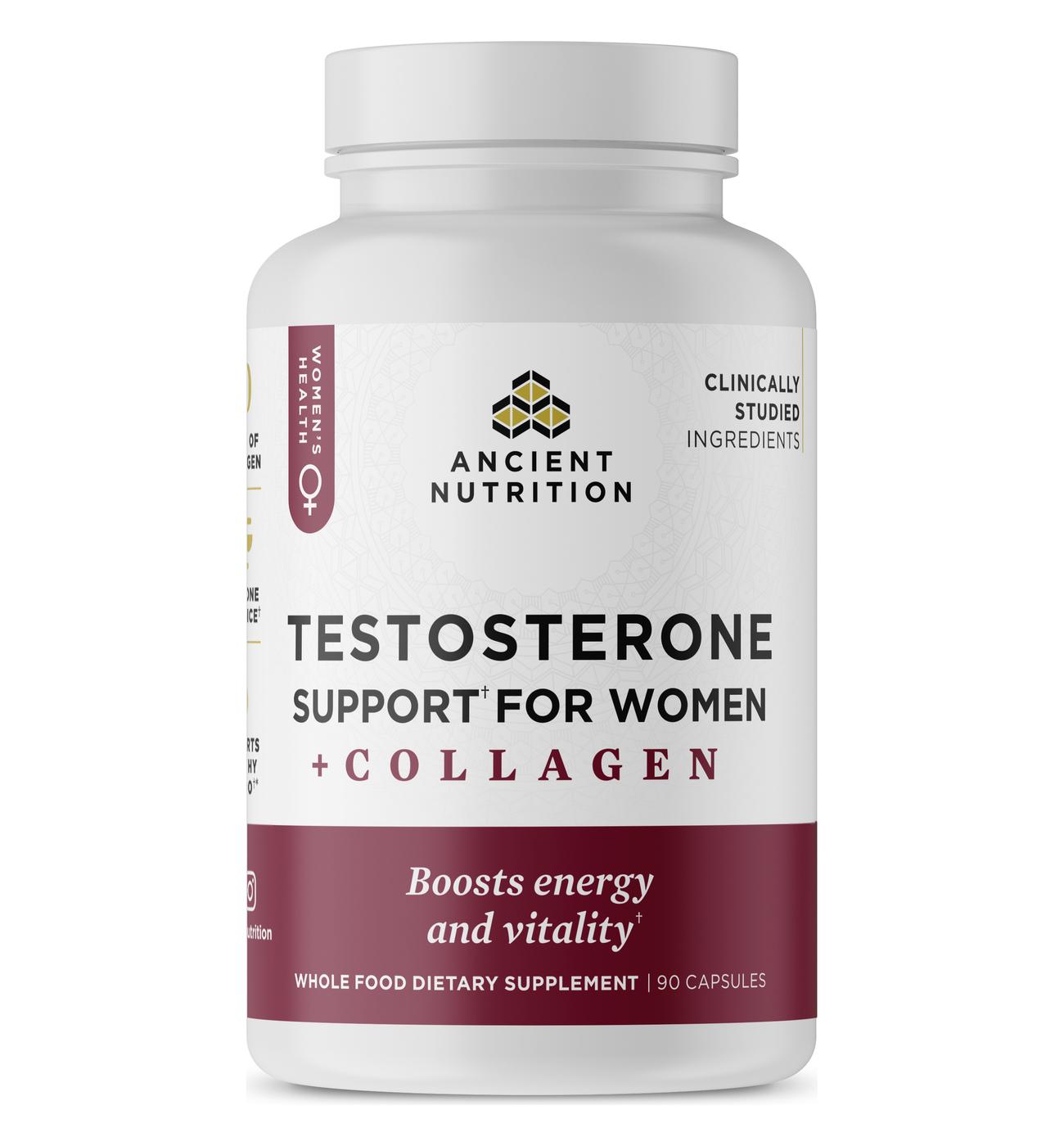 Ancient Nutrition Women's Testosterone Support + Collagen Capsules; image 1 of 4