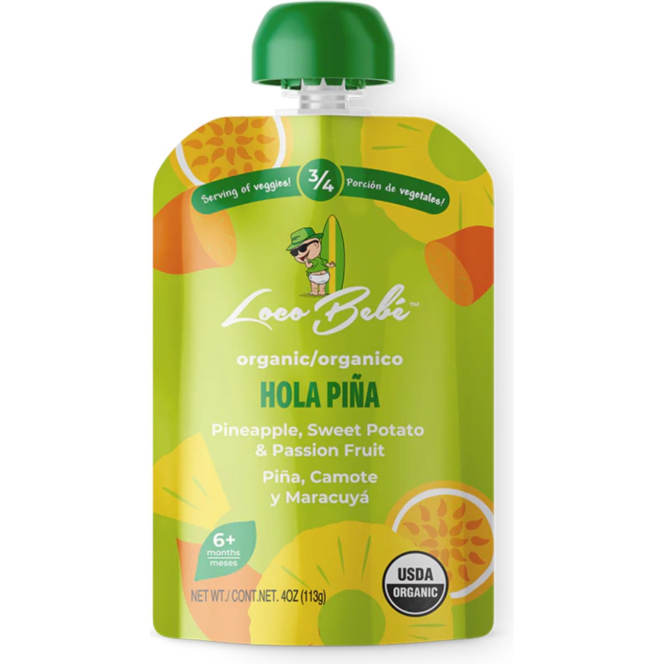 Loco Bebe Organic Baby Food Purée - Hola Pina, 4 oz | Central Market ...