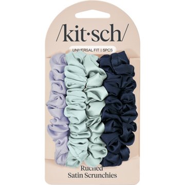 Kitsch All Hair Types Ruched Satin Scrunchies - Garden Bouquet