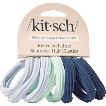 Kitsch Seamless Fabric Hair Ties for Thick Curly Long Hair - Garden Bouquet