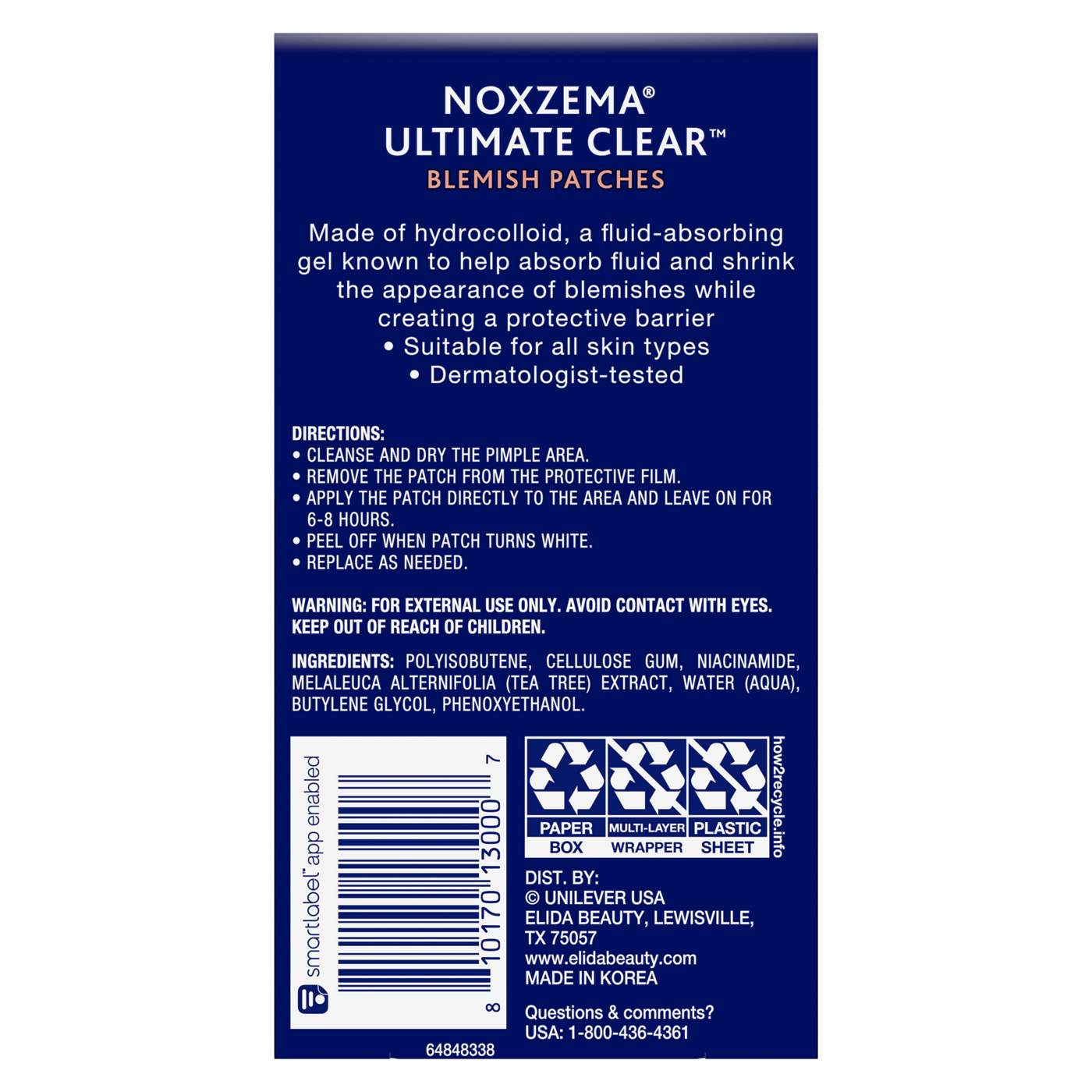 Noxzema Ultimate Clear Hydrocolloid Acne Pimple Patches with Niacinamide & Tea Tree Extract; image 10 of 10
