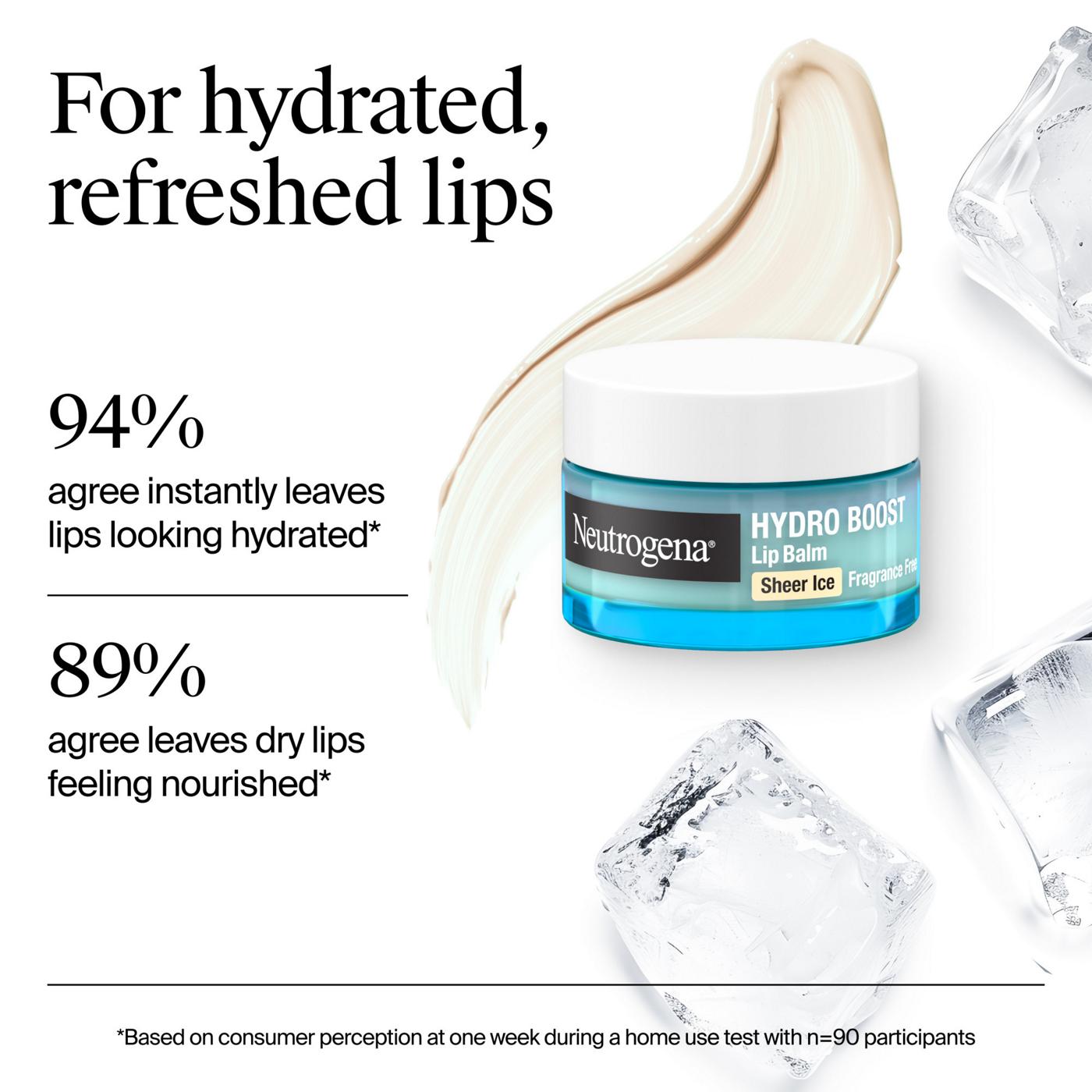 Neutrogena Hydro Boost Hyaluronic Acid Lip Balm - Sheer Ice, Fragrance Free; image 2 of 8