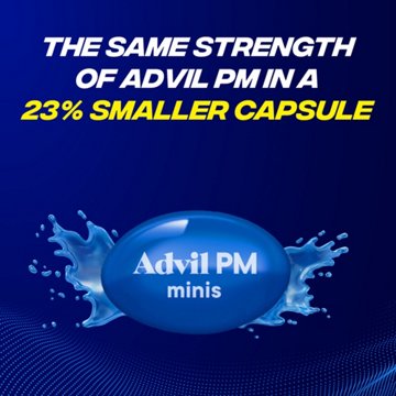 Advil PM Pain Reliever & Sleep Aid 200 mg Ibuprofen Liqui-Gel Minis Capsules